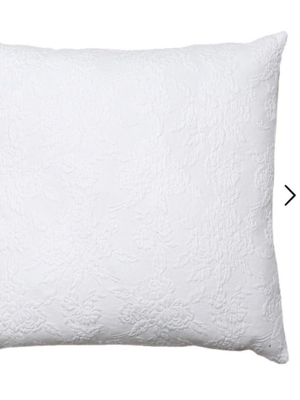 Rachyl Ashwell Matisse Classic White Quilted Decorative Pillow - Elegant